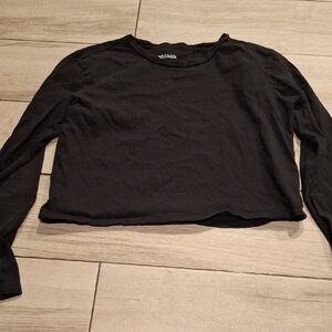 🍕Wild Fable Black Long Sleeve Crop Top